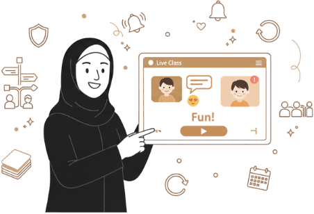 بيئة تفاعلية آمنة للأطفال